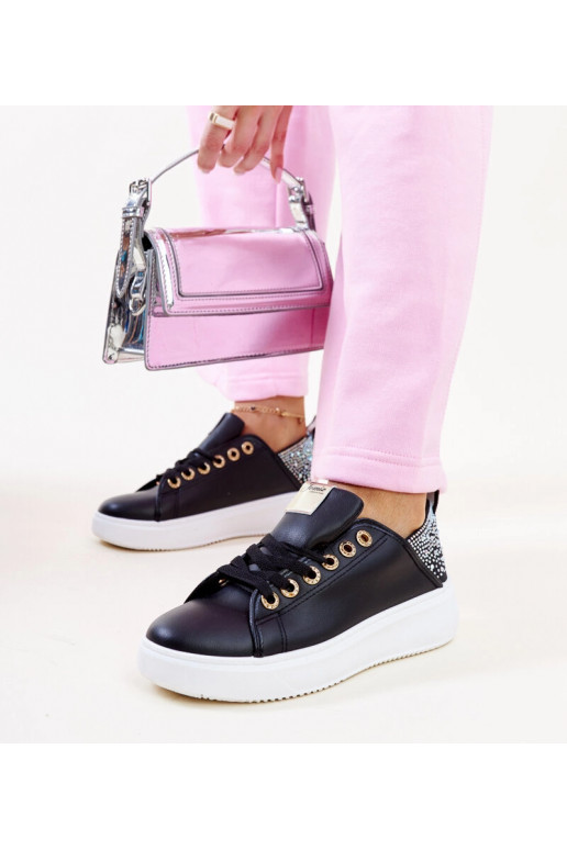 Tênis preto com zircônias Antonietta