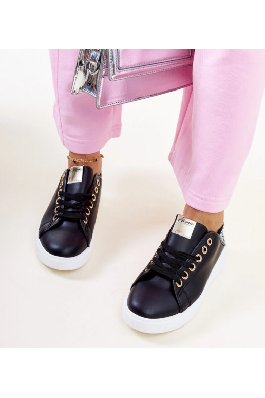 Tênis preto com zircônias Antonietta