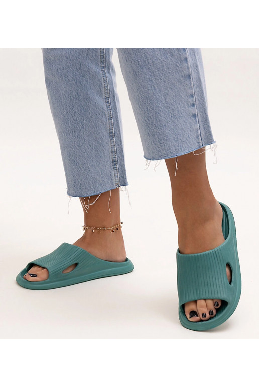 Pantufas de espuma verde mirtilo