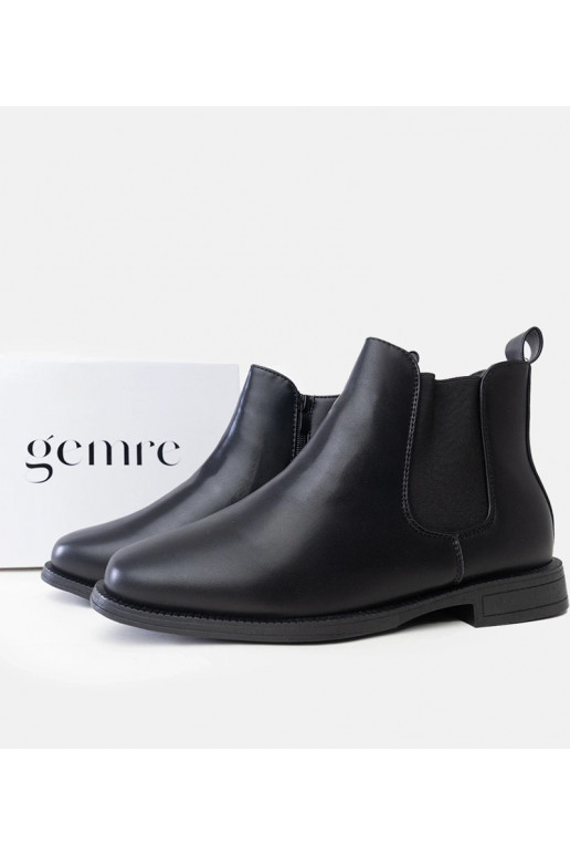 Botas Chelsea pretas masculinas com...