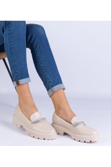 Mocassim feminino bege...