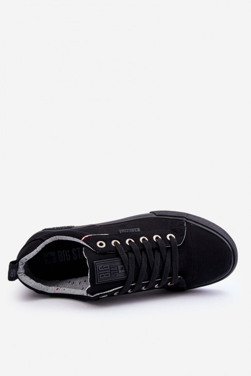 Baixo para homens  sapatos casuais Big Star KK174002 cor preta
