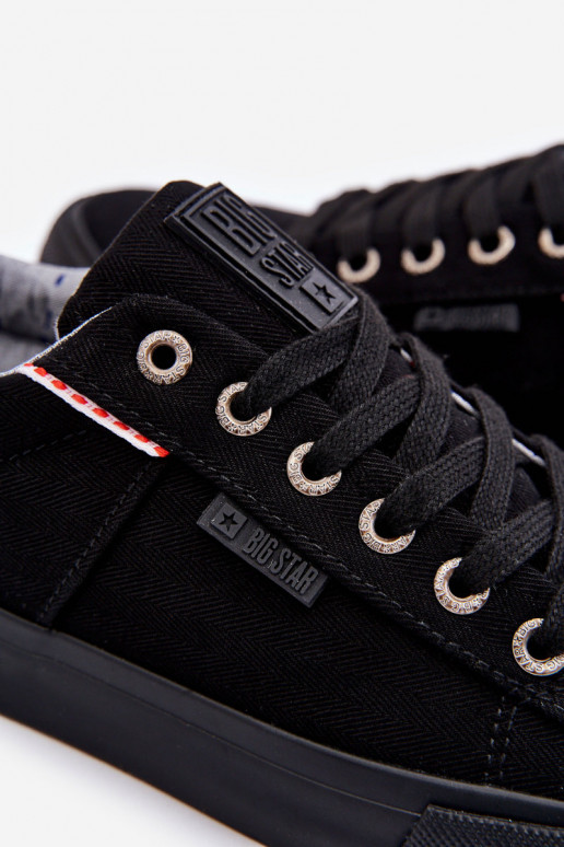 Baixo para homens  sapatos casuais Big Star KK174002 cor preta