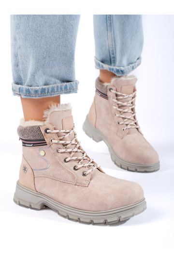Botas aquecidas femininas bege