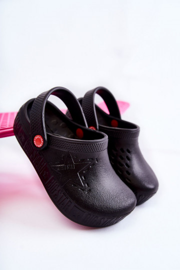 Infantil Chinelos leves Crocodilos Big Star II375001 cor preta