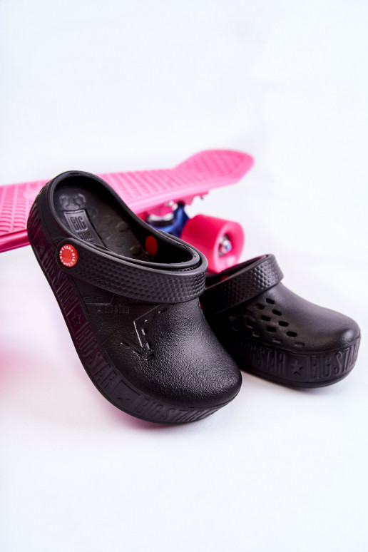 Infantil Chinelos leves Crocodilos Big Star II375001 cor preta