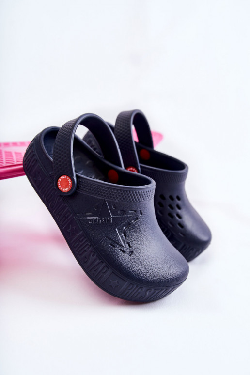 Infantil Chinelos leves Crocodilos Big Star II375002 azul escuro Infantil Chinelos leves Crocodilos Big Star II375002 azul escuro