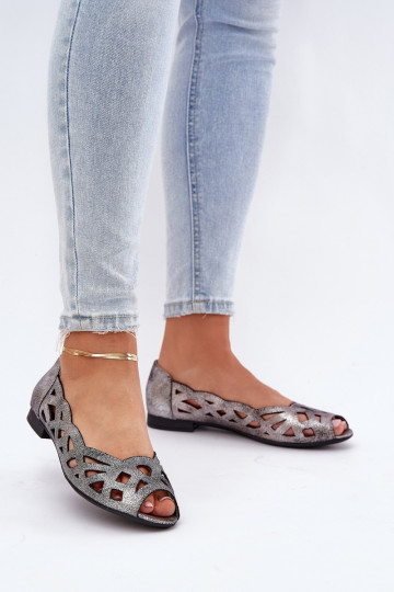 Bailarinas a céu aberto Z Odkrytymi Palcami cor prata Calgis 2