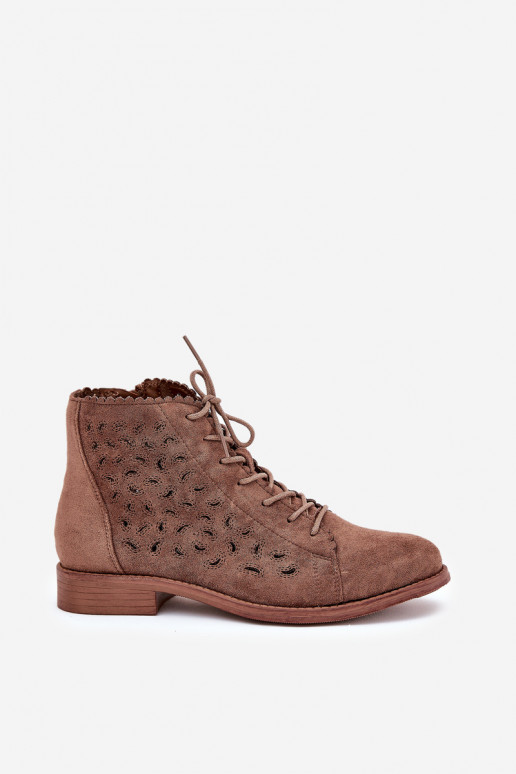 Baixo Botas com elementos abertos S.Barski HY51-185 cor marrom
