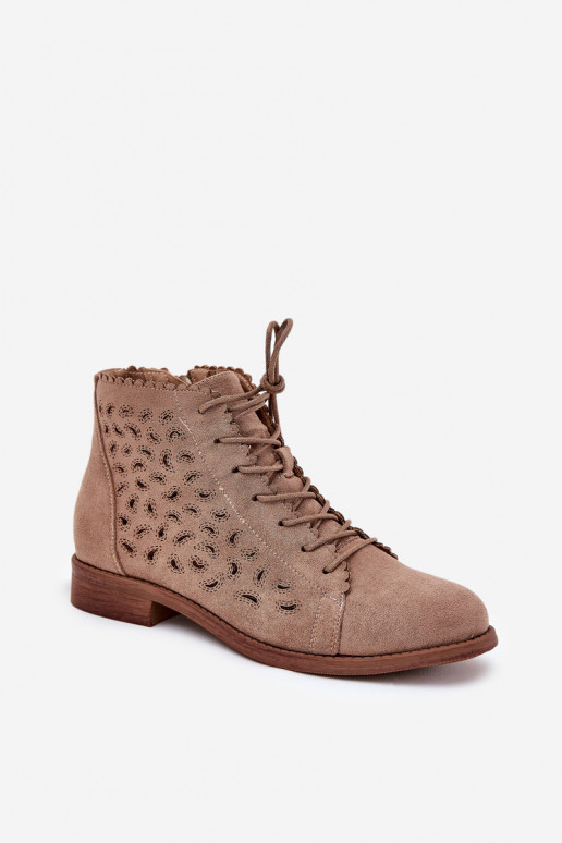 Baixo Botas com elementos abertos S.Barski HY51-185 bege