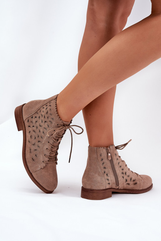 Baixo Botas com elementos abertos S.Barski HY51-185 bege