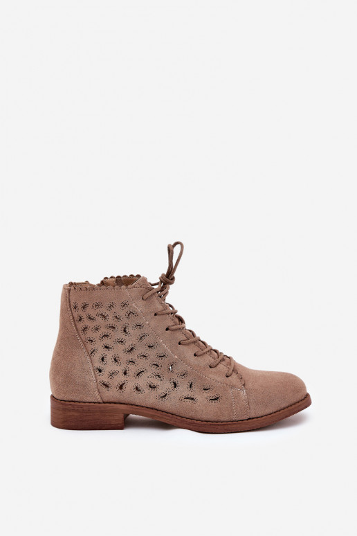 Baixo Botas com elementos abertos S.Barski HY51-185 bege