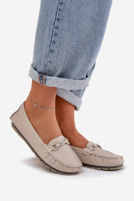 isósceles Pele Mocassins com enfeites S.Barski LR51-547 bege isósceles Pele Mocassins com enfeites S.Barski LR51-547 bege