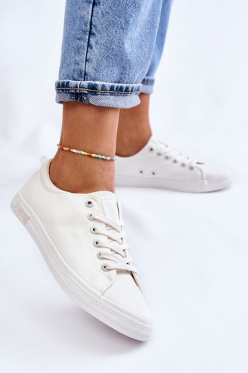 Feminino Suavemente tênis de sola plana Big Star LL274058 cor branca