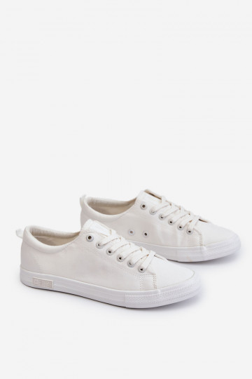 Feminino Suavemente tênis de sola plana Big Star LL274058 cor branca 2