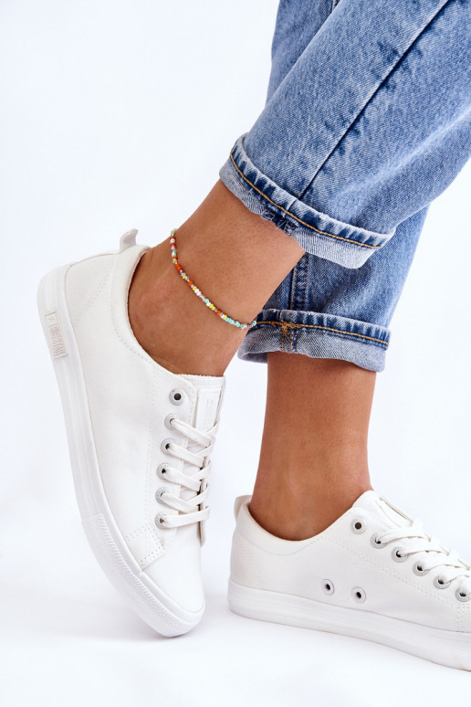 Feminino Suavemente tênis de sola plana Big Star LL274058 cor branca Feminino Suavemente tênis de sola plana Big Star LL274058 cor branca