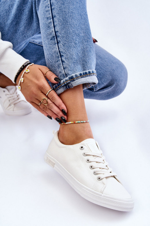 Feminino Suavemente tênis de sola plana Big Star LL274058 cor branca Feminino Suavemente tênis de sola plana Big Star LL274058 cor branca