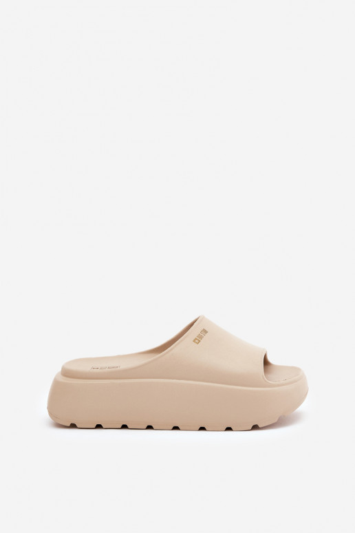 Chinelos leves Chinelos femininos com uma plataforma Big Star RR274A569 bege