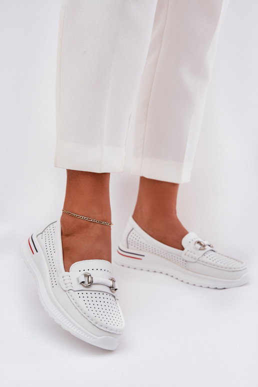 Bailarinas a céu aberto Z Habilitadoturalnej Skóry Vinceza 95331 cor branca Bailarinas a céu aberto Z Habilitadoturalnej Skóry Vinceza 95331 cor branca