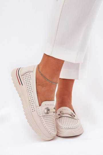 Bailarinas a céu aberto Z Habilitadoturalnej Skóry Vinceza 95331 bege