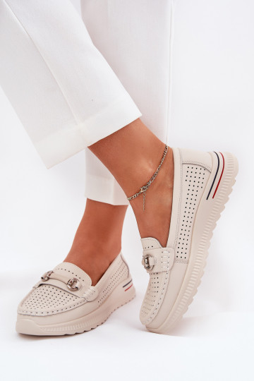 Bailarinas a céu aberto Z Habilitadoturalnej Skóry Vinceza 95331 bege 2