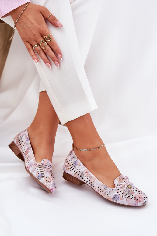 Bailarinas a céu aberto com fitas com flores de camurça ecológicaoParae Cores diferentes Amepitrea