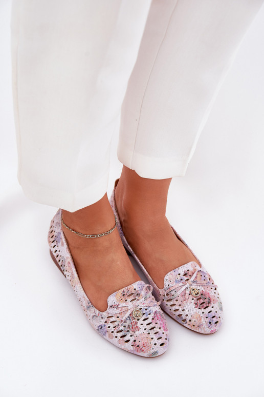 Bailarinas a céu aberto com fitas com flores de camurça ecológicaoParae Cores diferentes Amepitrea