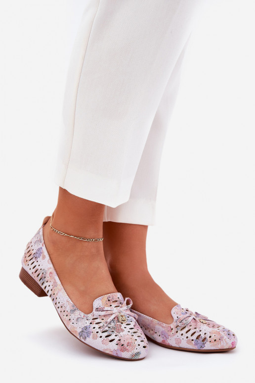 Bailarinas a céu aberto com fitas com flores de camurça ecológicaoParae Cores diferentes Amepitrea