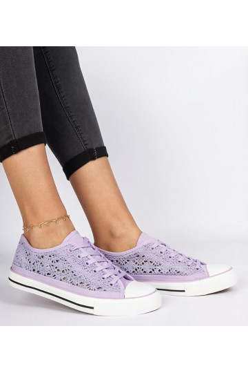 Tênis roxos femininos...