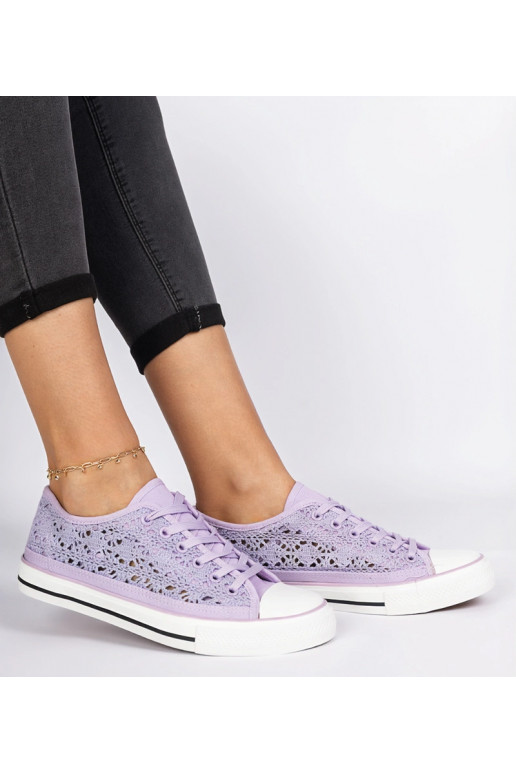 Tênis roxos femininos vazados Saha