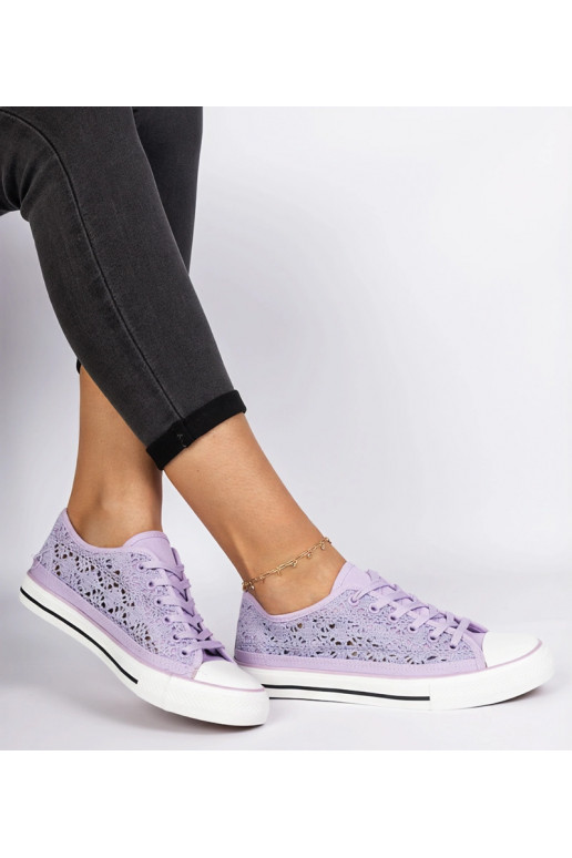 Tênis roxos femininos vazados Saha