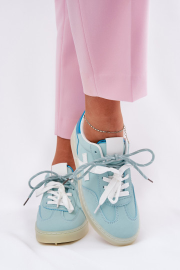 Baixo tênis Feminino com padrões de pele de leopardo cor menta Zelevelis 2