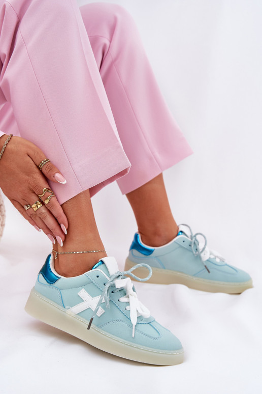 Baixo tênis Feminino com padrões de pele de leopardo cor menta Zelevelis