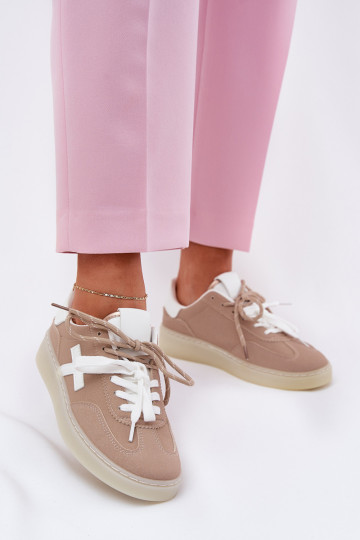 Baixo tênis Feminino bege Zelevelis