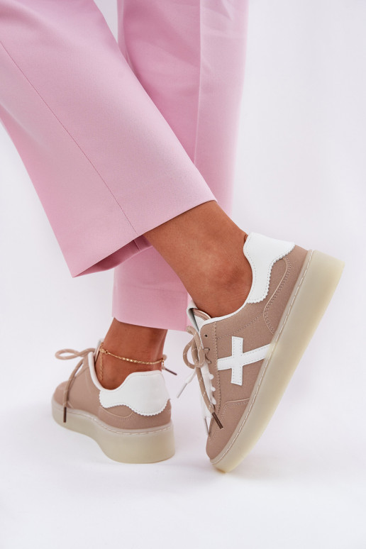 Baixo tênis Feminino bege Zelevelis