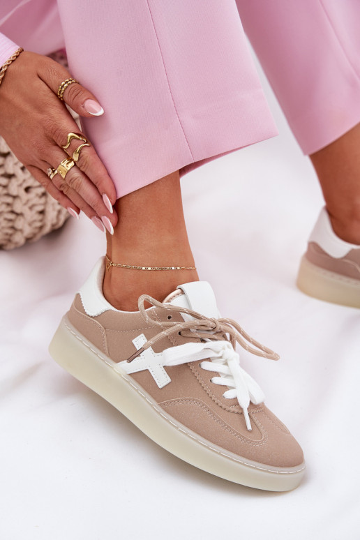 Baixo tênis Feminino bege Zelevelis