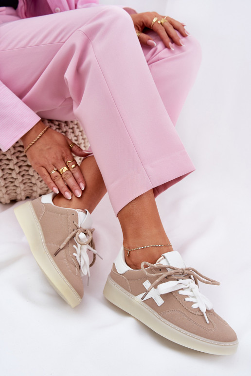 Baixo tênis Feminino bege Zelevelis