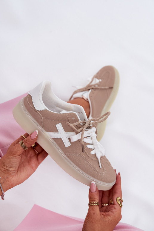 Baixo tênis Feminino bege Zelevelis