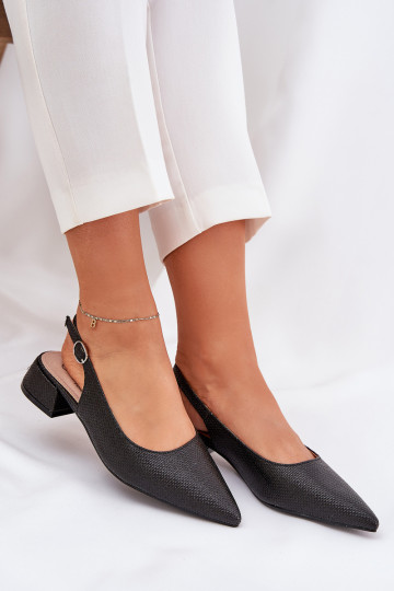 Sandalias estampadas Femininas Ativada Sutil Obcasie na cor preta Jorela