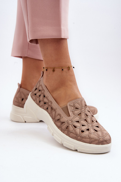 com elementos abertos sapato Feminino cor rosa Emilei com elementos abertos sapato Feminino cor rosa Emilei