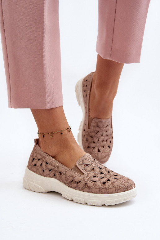 com elementos abertos sapato Feminino cor rosa Emilei com elementos abertos sapato Feminino cor rosa Emilei