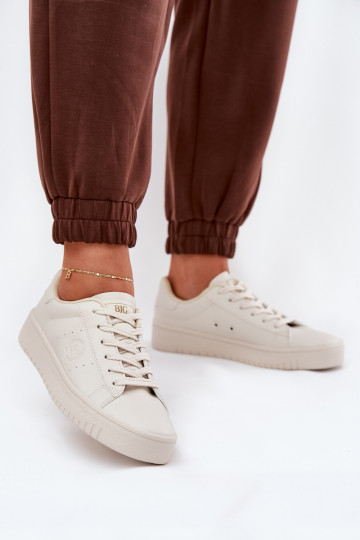 Baixo Sapatos de lazer de couro ecológico Big Star NN274578 bege 2