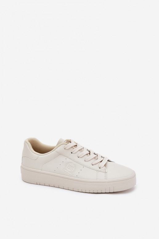 Baixo Sapatos de lazer de couro ecológico Big Star NN274578 bege