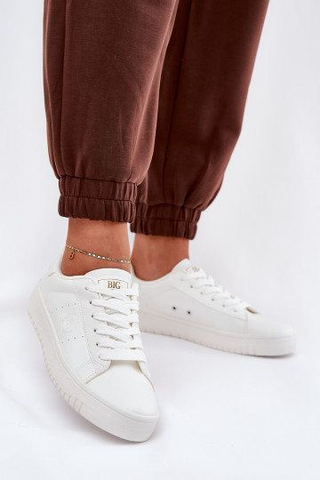 Baixo Sapatos de lazer de couro ecológico Big Star NN274577 cor branca 2