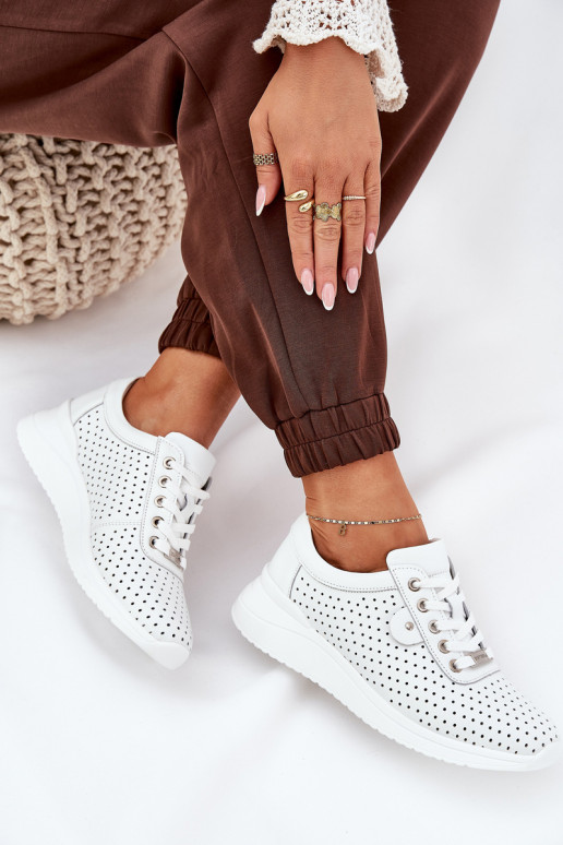 Feminino Pele tênis Vinceza 79532 cor branca Feminino Pele tênis Vinceza 79532 cor branca