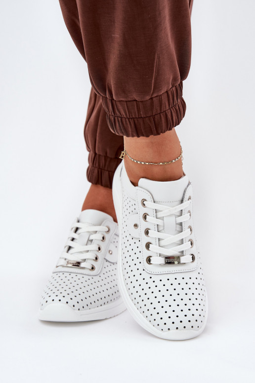 Feminino Pele tênis Vinceza 79532 cor branca Feminino Pele tênis Vinceza 79532 cor branca