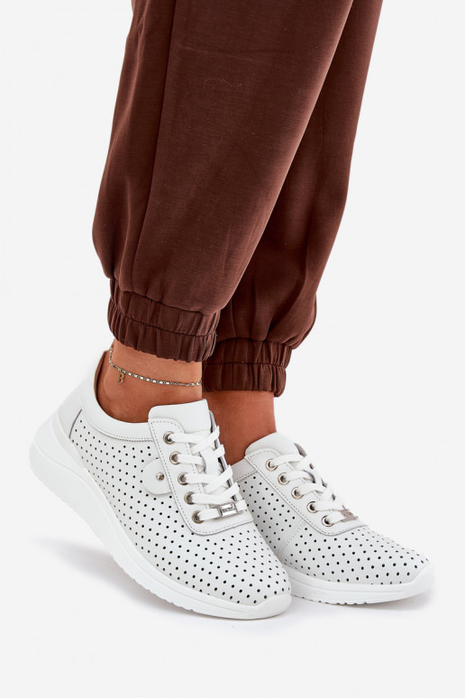 Feminino Pele tênis Vinceza 79532 cor branca Feminino Pele tênis Vinceza 79532 cor branca