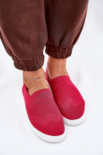 Tênis slip-on feminino Big Star FF274A605 na cor rosa