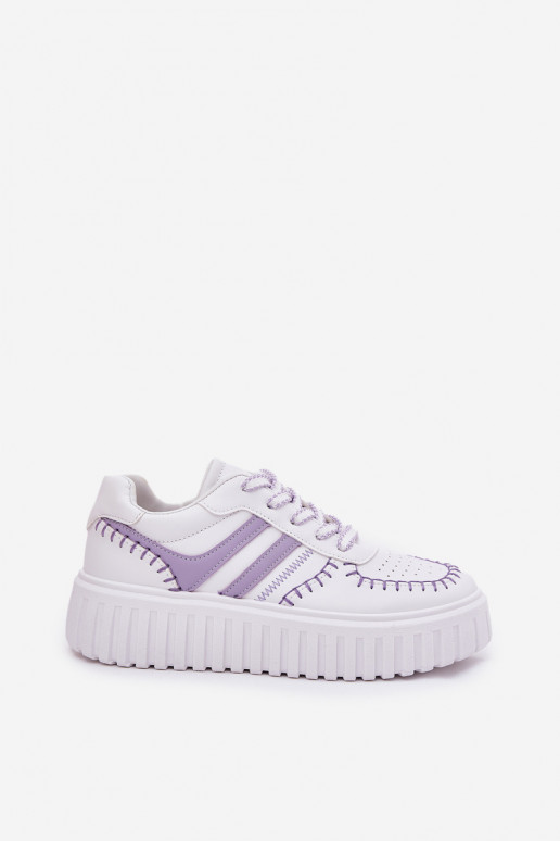 À modalo de tênis Feminino com uma plataforma Cor violeta Ofenale