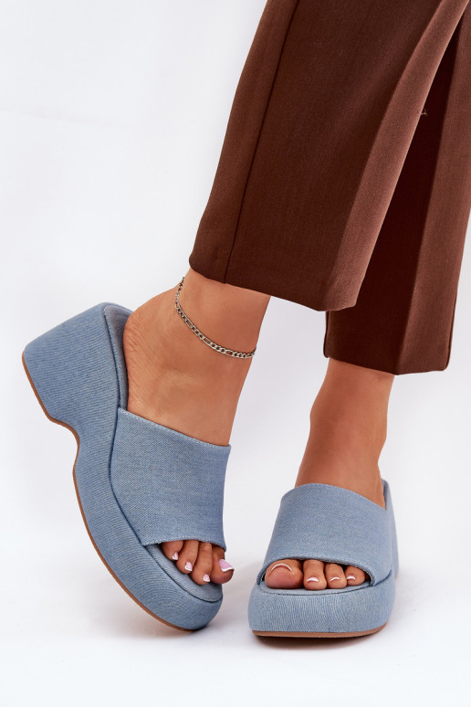  Chinelos femininos com uma plataforma I Koturnie Tem que serterial jeans Afisal